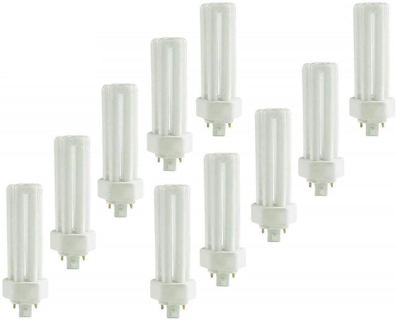 Circle - (10 Pack PLT-42W 4 Pin GX24Q-4-42 Watt Triple Tube, Compact Fluorescent Light Bulb (3000K - Warm White) - Image 1